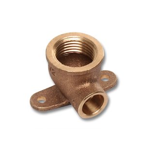 Rotguss-Deckenwinkel 90 Grad IG 18 mm x 1/2"